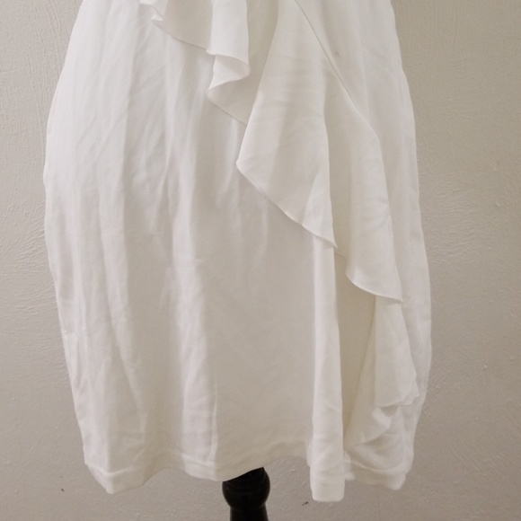 Elegant Off White One Shoulder Dress - Picture 3 of 6